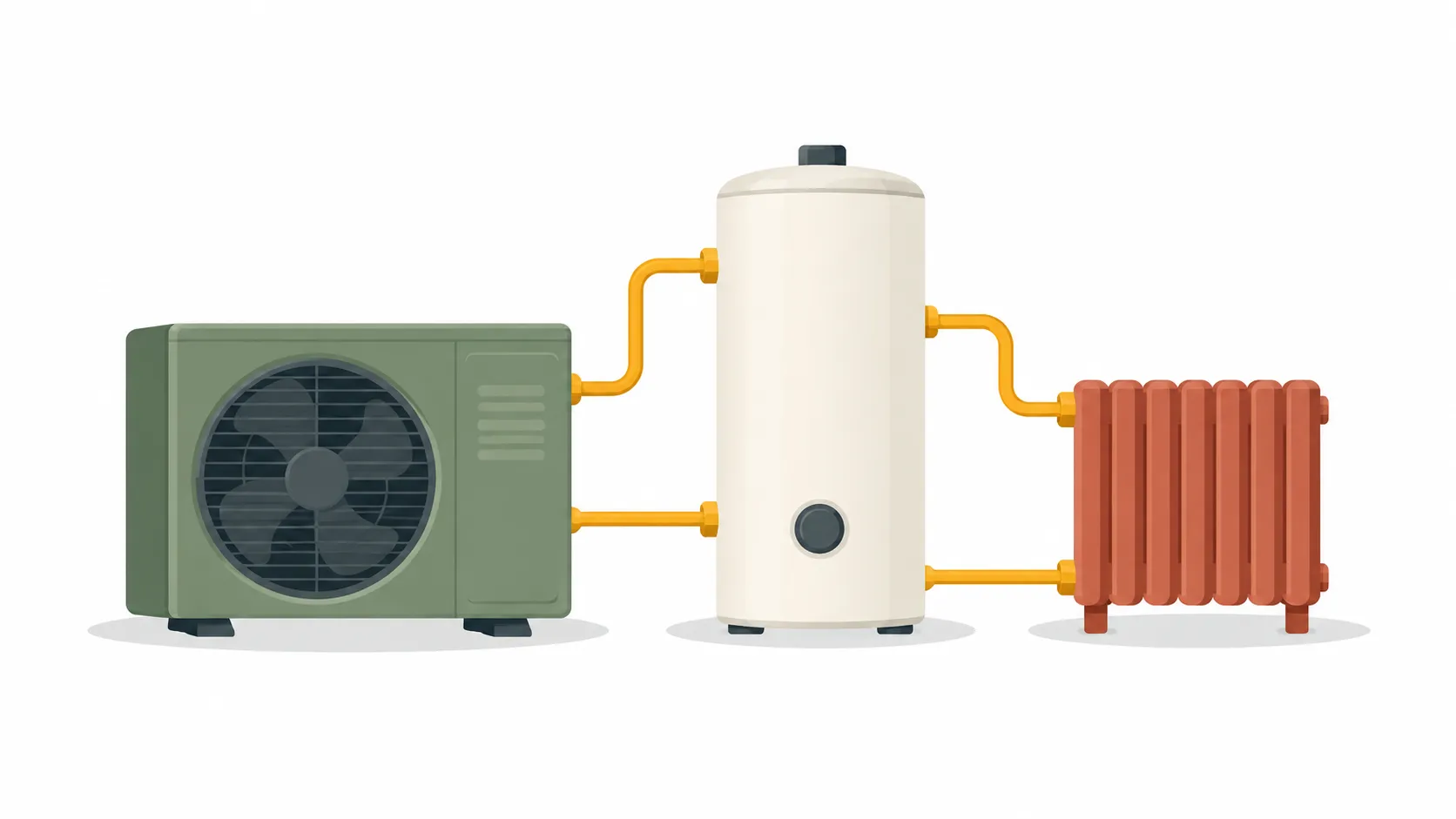 Illustration: Heat pumps for heating and hot water